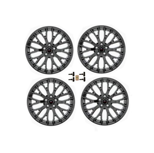 2015-2019 MUSTANG GT 19" X 9" & 19" X 9.5" PERFORMANCE PACK WHEEL SET WITH TPMS KIT - MATTE BLACK