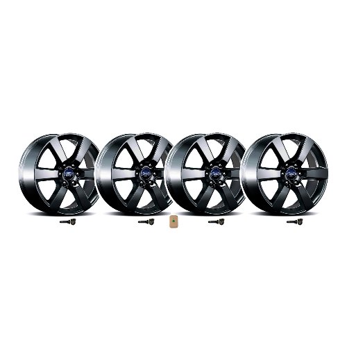 2015-2019 F-150 20" X 8.5" SIX SPOKE WHEEL SET WITH TPMS KIT - MATTE BLACK